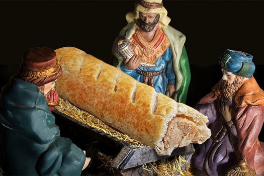 Photo of the sausage roll nativity from Greggs