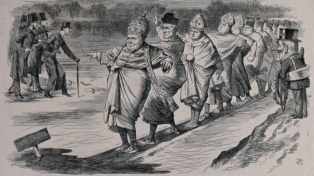 Cartoon of the First Vatican Council