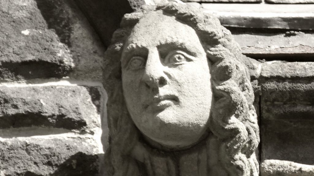 Philip Doddridge as a gargoyle