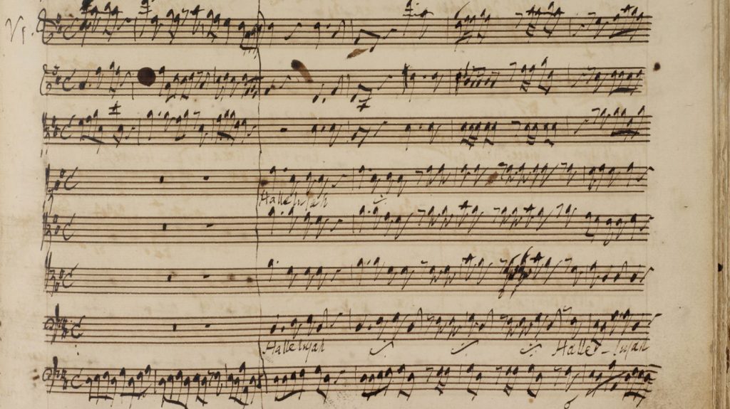 Autograph of Handel's Hallelujah Chorus