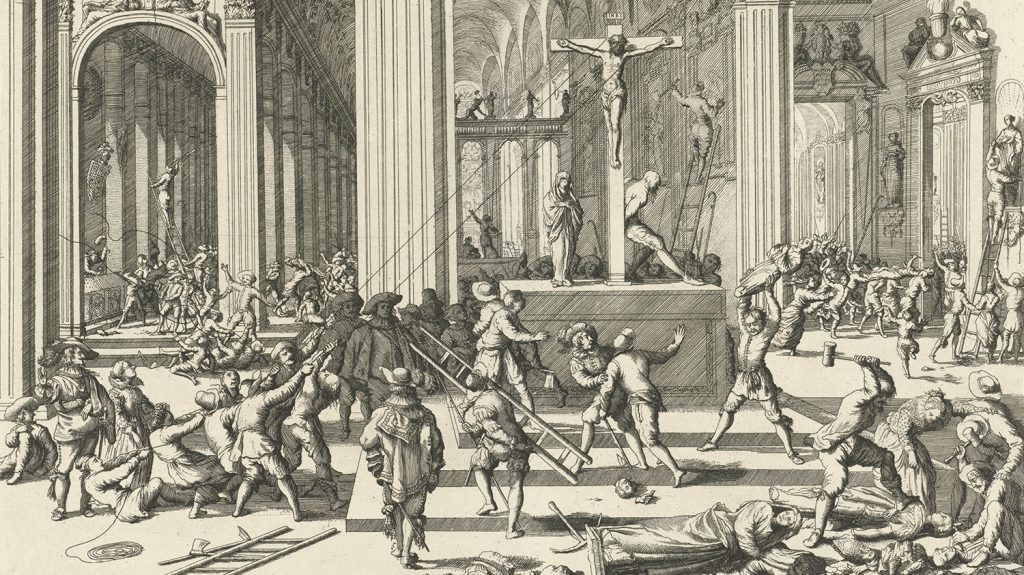 Engraving of iconoclasm in Flanders