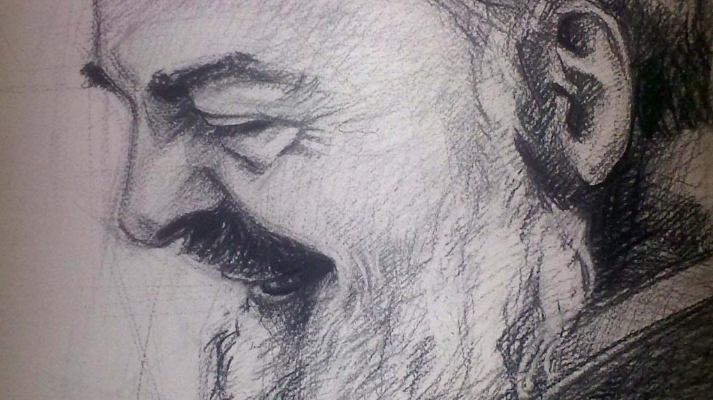 Sketch of Padre Pio by Solomenco Bogdan